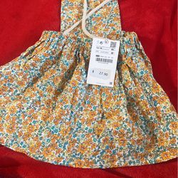 Zara Flower Toddler Dress 12-18 Months
