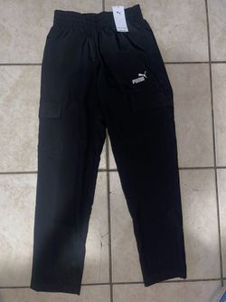 Puma Essentials No. 1 Logo Woven Cargo Pants Youth Boys Black Casual Athletic