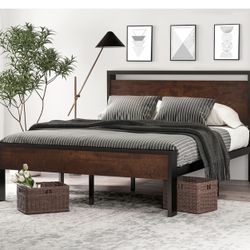 MULTIPLE QUEEN BED FRAMES BROWN ONLYY