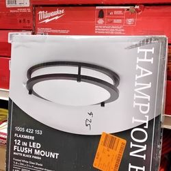 HAMPTON BAY FLAXMERE 12 IN LED FLUSH MOUNT