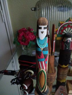 Hand-Painted Native American Kachina Doll Figure