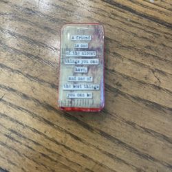 Vintage Art Deco Friendship Quote Saying Domino - Magnet