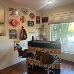 Entire Harley Davidson Themed Bar 