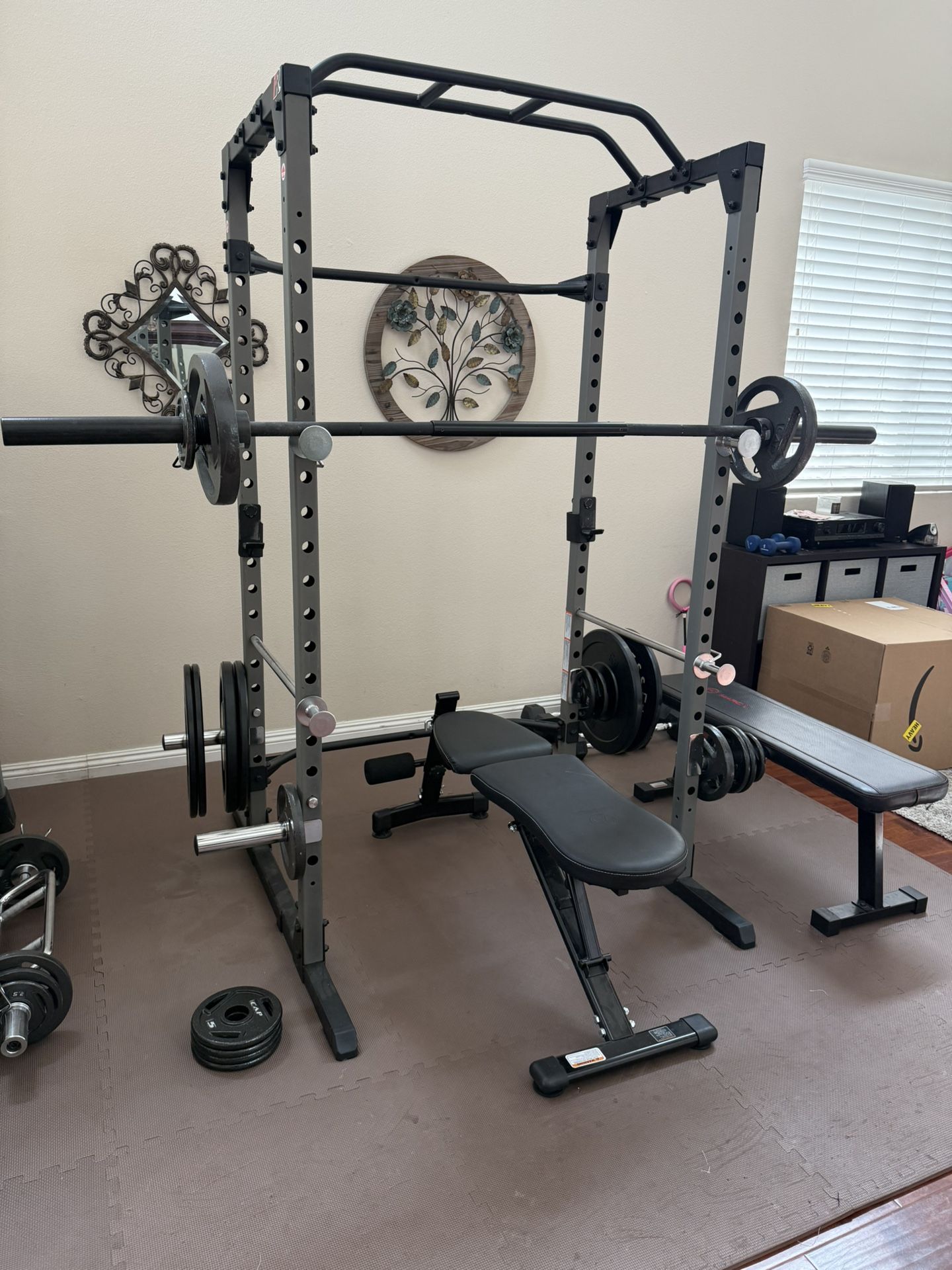 Squat Rack Power Cage & Bench ONLY