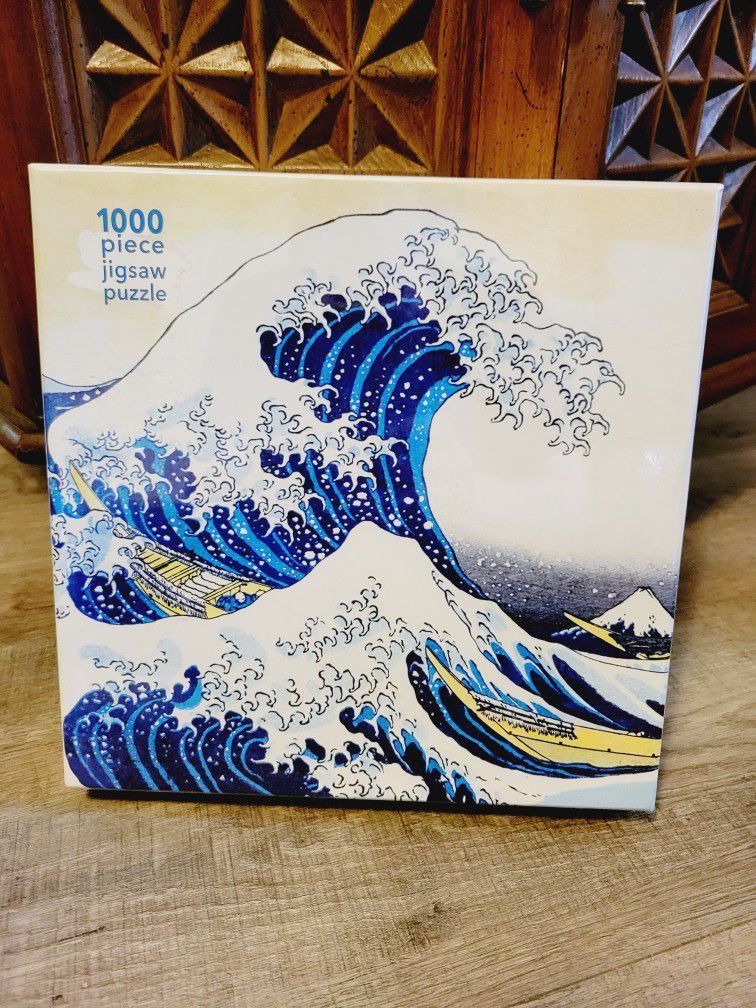 PENDING SALE Sealed 1000 Piece Jigsaw Puzzle THE GREAT WAVE by Katsushiks Hokusai