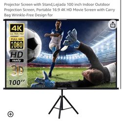 100” Projector Screen 