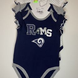 Rams Baby Bodysuit 3 Pack 