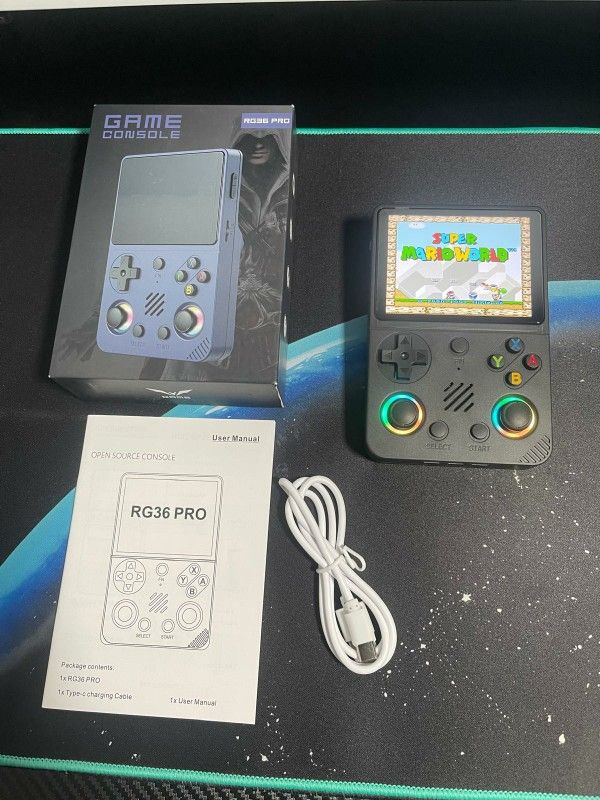 New RG36PRO Retro Handheld Game Console - Open Source System,3.5"IPS Screen, 30,000+ Classic Games, 64G TF card, 3000mAh Battery, Portable Gaming Play