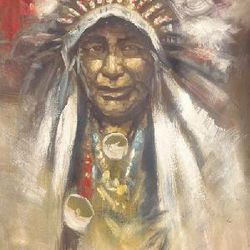Indian Chief Oil Painting 