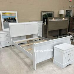Bedroom Set Bed Nightstand Dresser Mirror Chest 