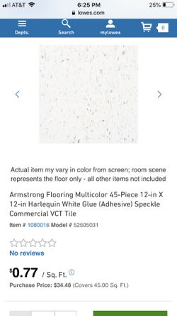 Armstrong Flooring Multicolor 45-Piece 12-in x 12-in Harlequin White Glue (Adhesive) Commercial VCT Tile Armstrong Flooring Multicolor 45-Piece 12-in x 12-in Harlequin White Glue (Adhesive) Commercial VCT Tile