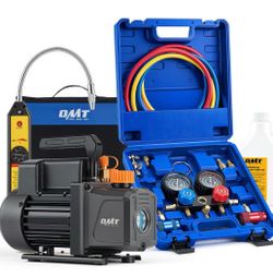 A/C gauge set and vacuum pump