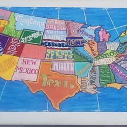 Custom STATES OF THE US Painting