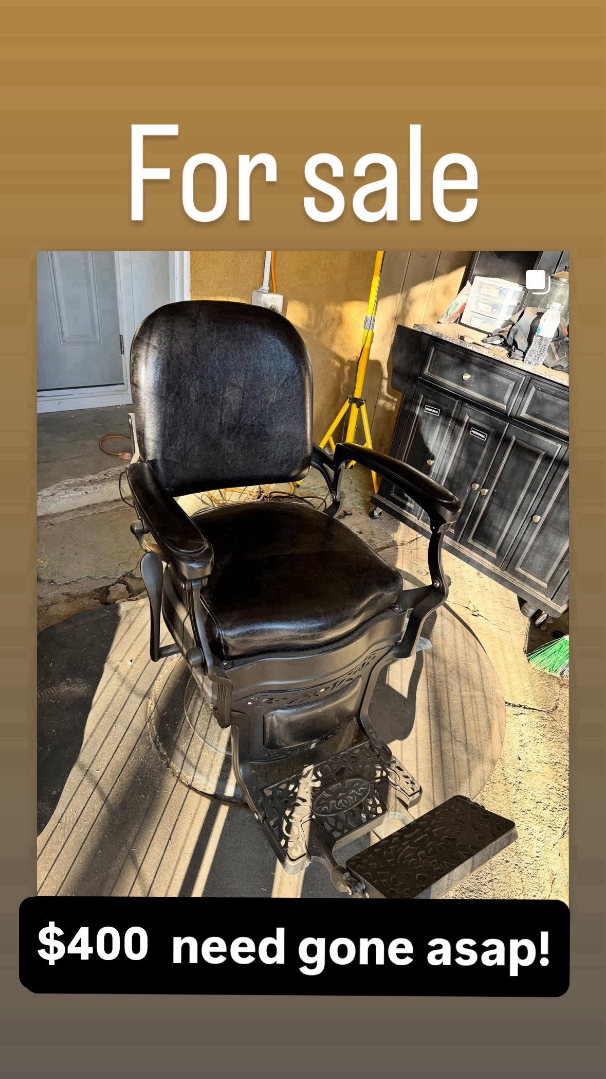 Barber chair $400