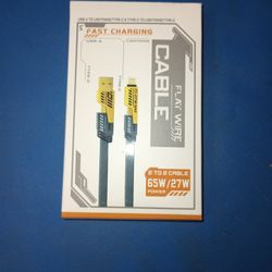 Flat Wire Cable Fast Charging 6-ft Long