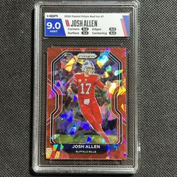 2020 Panini Prizm Red Ice Refractor #1 Josh Allen HGA 9 Bills Mint 🔥🔥🔥