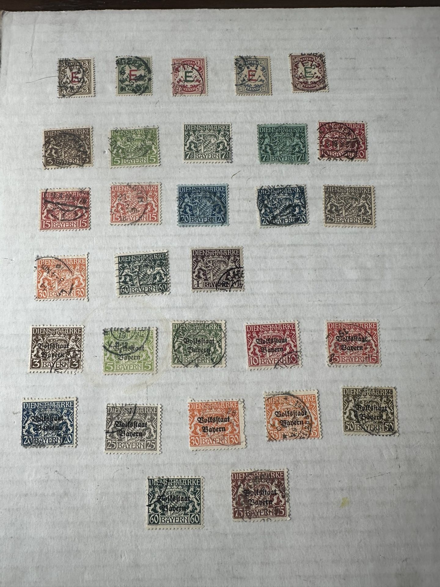 Bavaria Collection With Many Official stamps 30 Used