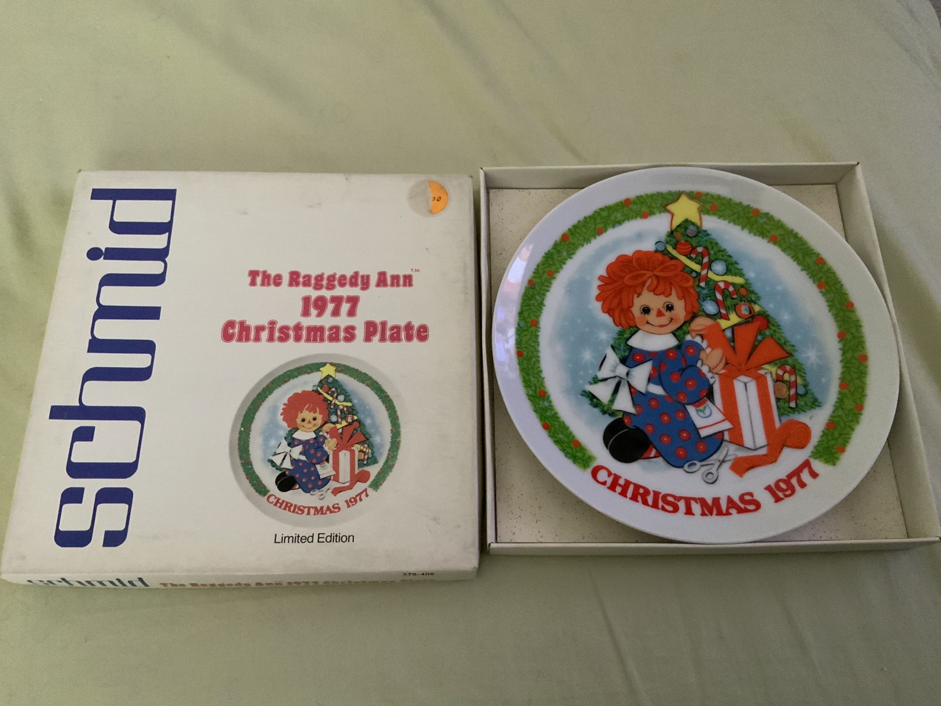 THE SCHMID COLLECTIONS “THE RAGGEDY ANN & ANDY PLATE IN ORIGINAL BOX #4