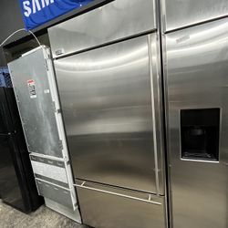 GE Monogram Bottom Freezer Built In 36” Refrigerator Stainless Steel 