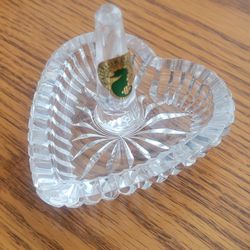 Waterford Crystal Heart Ring Holder w/ Sticker