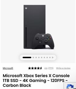 Microsoft Xbox Series X Console 1TB SSD - 4K Gaming - 120FPS - Carbon Black