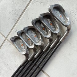 Ping Zing Orange Dot Iron Set 3, 5-9 Ping Karsten 101 Regular Flex Graphite