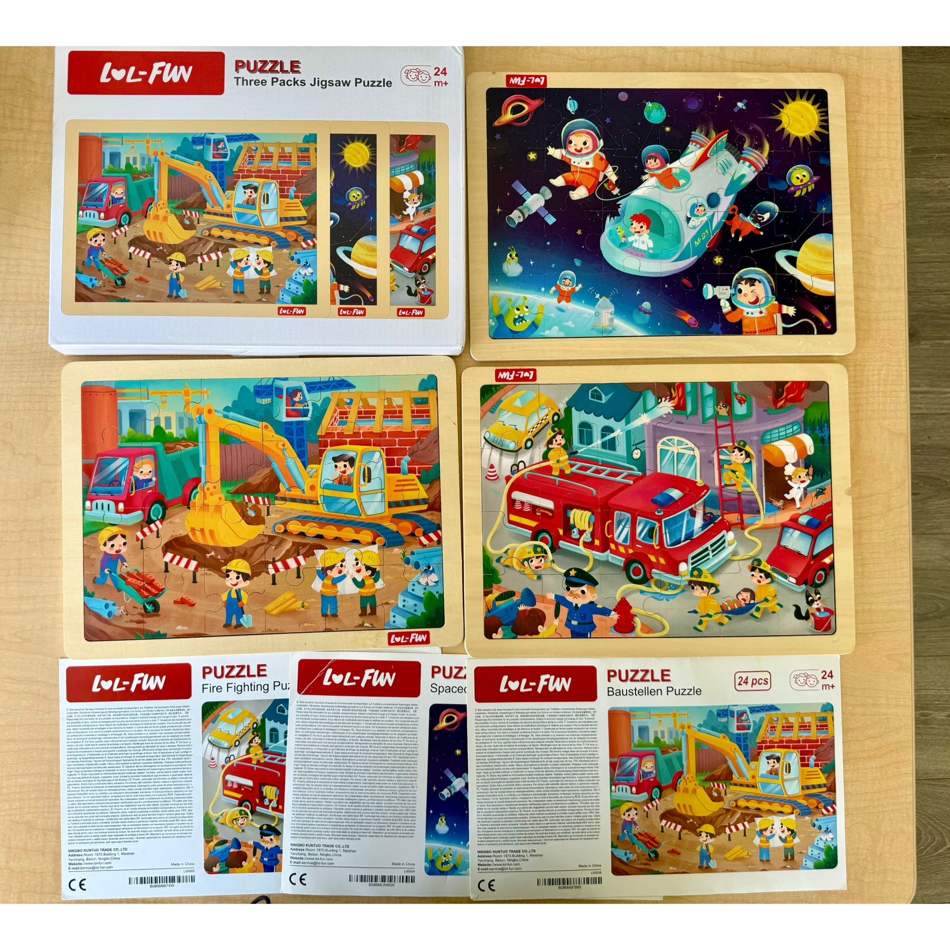 4 LOL Fun Wooden Jigsaw Puzzles