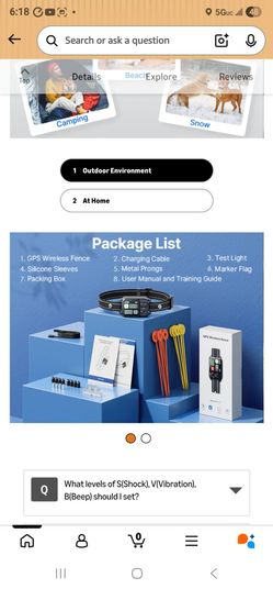 PRTRFLC GPS Wireless Dog Collar Fence System, Invisible Electric Fence for Dogs, Adjustable Range 49-6561ft,3 Training Mode