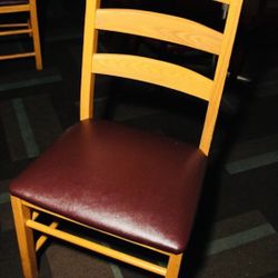 Maroon Colored Wooden Frame with Cushion Chairs