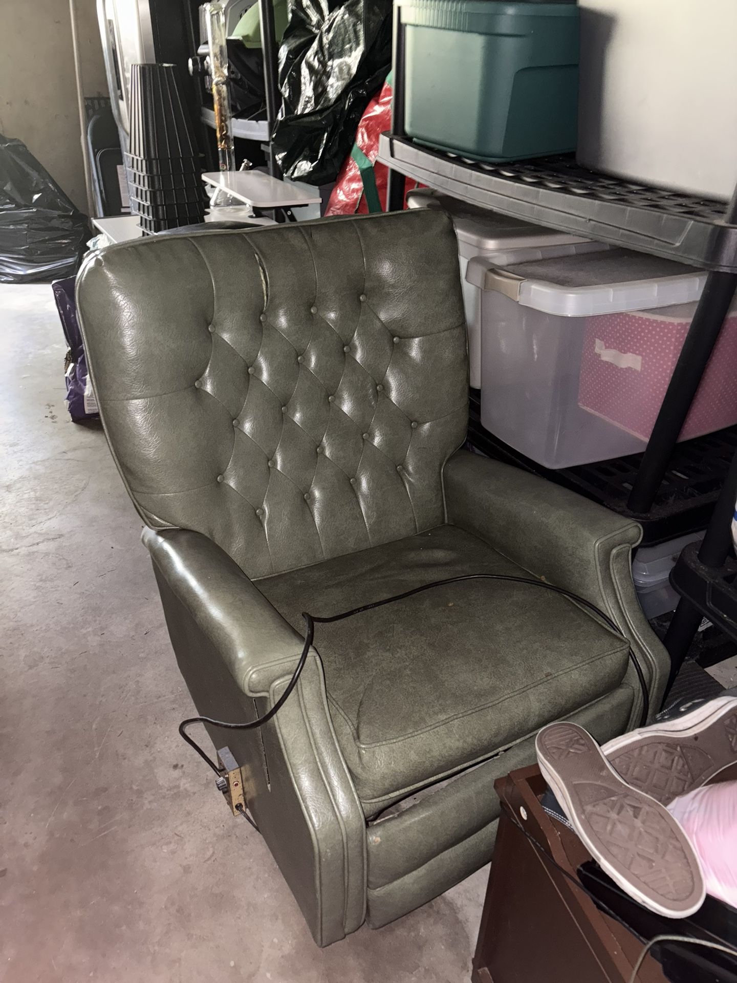 Vintage Green Recliner Chair