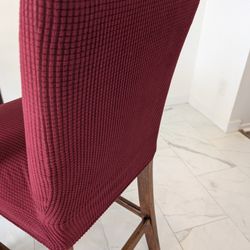 4 red bar high chair seats protectors with back support