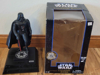 STAR WARS DARTH VADER Electronic Talking Bank by Thinkway Toys 1996 Collectible