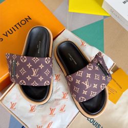 LV Women’s Slides With Box 2026 New