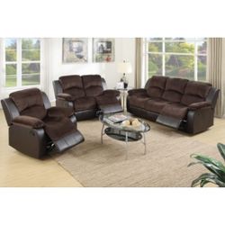 Brown Motion Sofa Set