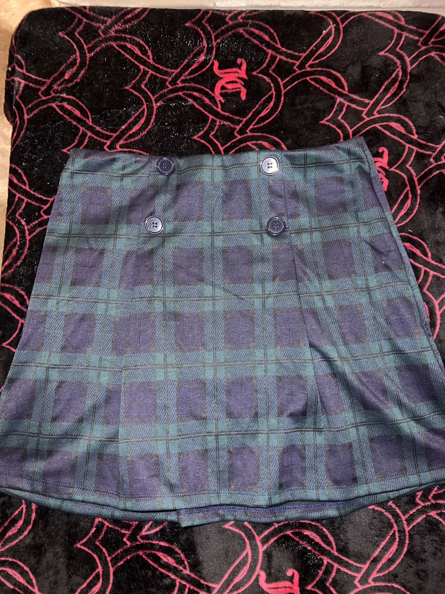 plaid mini skirt
