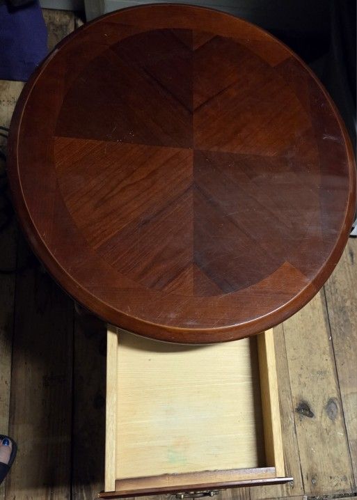 Wood Round Table $40