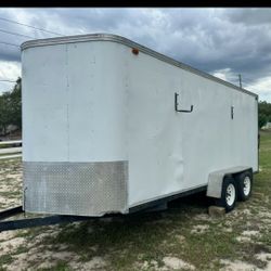 17x7 Dual Axle Enclosed Trailer- Trade Or Sell