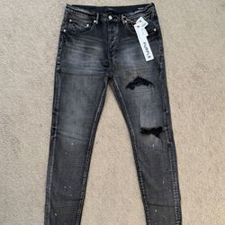 Purple Brand Jeans Men Skinny Black P001 Size 29/32 - 30/32 - 31/22 - 34/32 - 36/32
