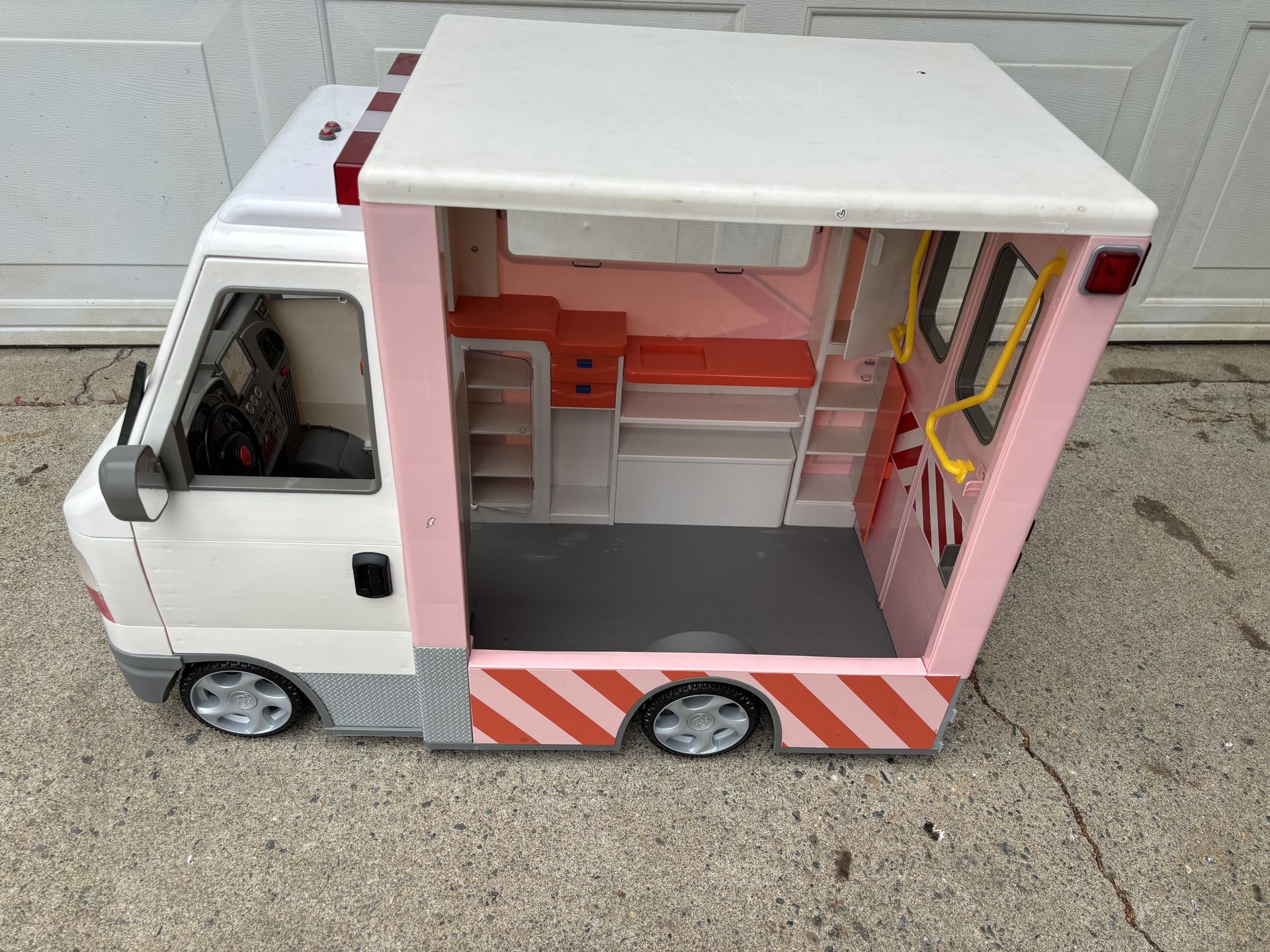 Ambulance Huge Car For American Girl Dolls Makes Noises Lights
