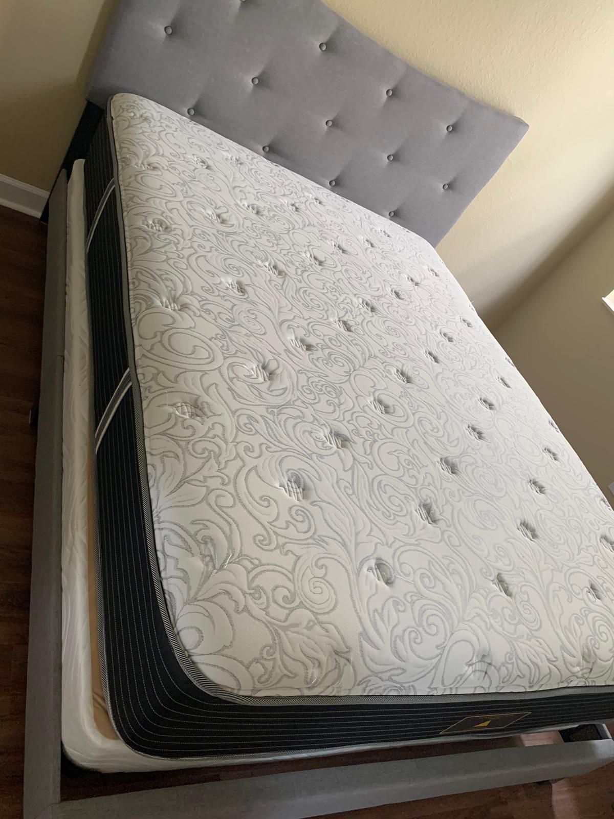 NEW Queen Mattress And Box Spring 2 Pc Bed Frame Is Not Included 