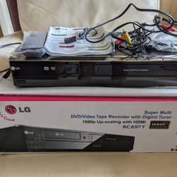 LG DVD VHS Player/ Recorder With TV Tuner Rare