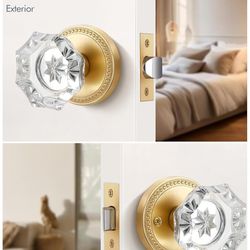 SORWDUERM Door Knobs Crystal