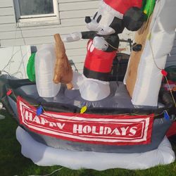 Steamboat Mickey Christmas Inflatable!!!!!!