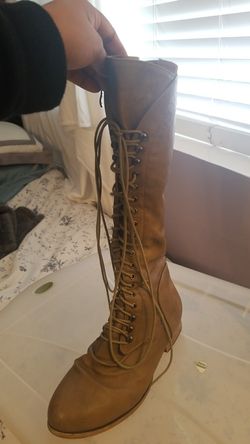Long brown boots
