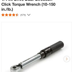 TEKTON 1/4 in. Drive Dual-Direction Torque Wrench