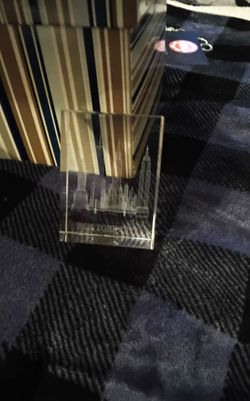 New York City 3D Laser Engraved Crystal Cube