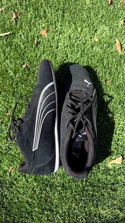 Puma Black Suede Low-Top Sneakers