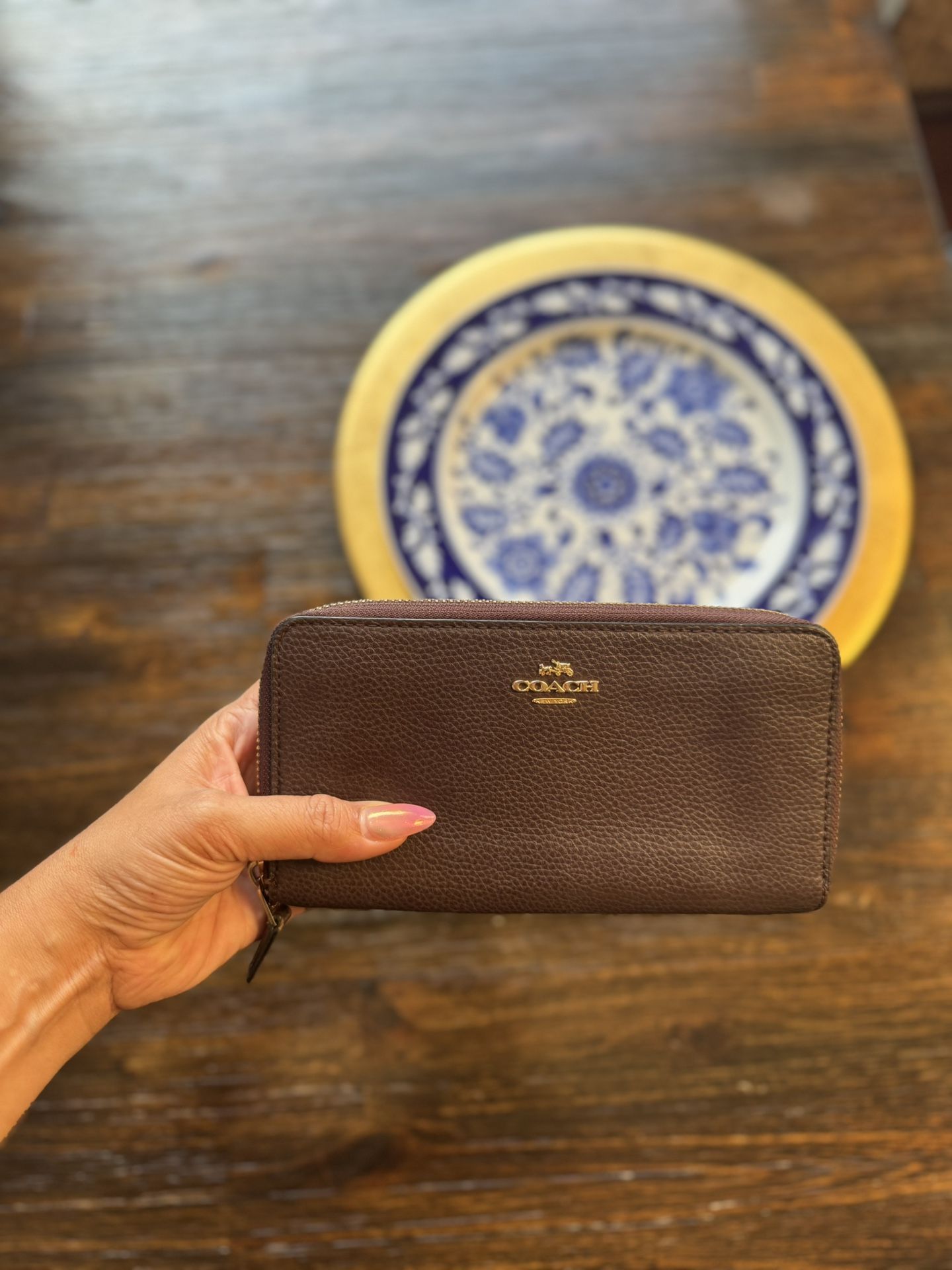 Brown Leather Coach Wallet