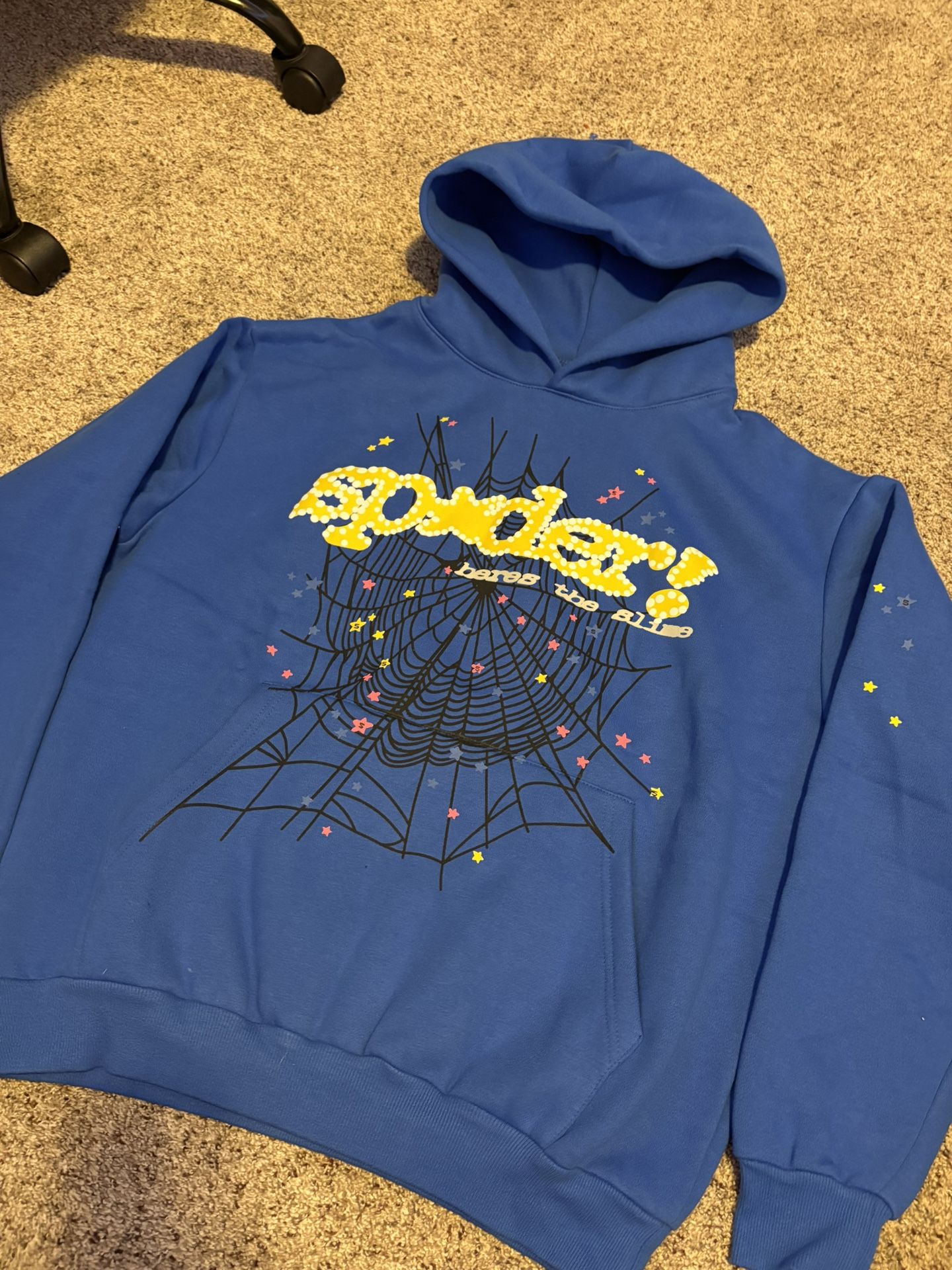 blue/yellow spider hoodie