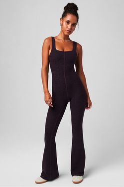 Fabletics Cozy Heather flare jumpsuit- XS